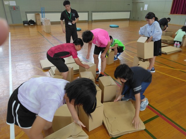 ５年生段ボールベッド